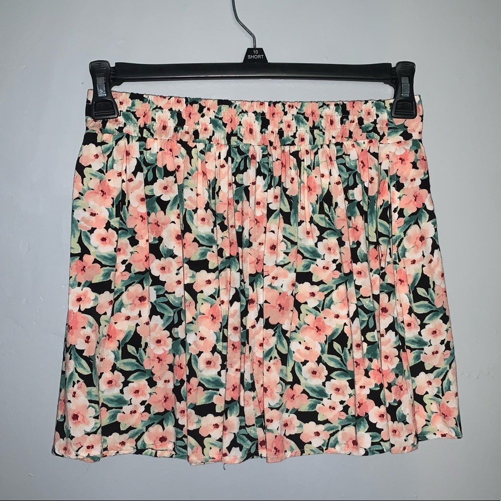 Forever 21 Flowy Floral Skater Skirt